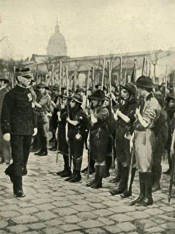 General Joseph Gallieni inspecting Boy Scouts, Paris, France, c1914, (c1920). Creator General Joseph Gallieni inspecting Boy Scouts, Paris, France, c1914, (c1920). Creator