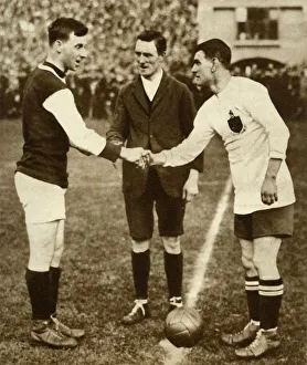 George Kay and Joe Smith before kick-off, FA Cup Final, Wembley Stadium, London, 1923 George Kay and Joe Smith before kick-off, FA Cup Final, Wembley Stadium, London, 1923