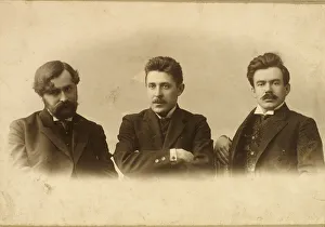 Georgy Chulkov, Vasili Milioti and Genrich Tasteven, Russian writers, 1900s Georgy Chulkov, Vasili Milioti and Genrich Tasteven, Russian writers, 1900s