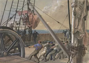 Getting Out One of the Large Buoys for Launching, August 2nd, 1865, 1865