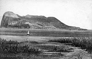 Gibraltar Rock from Campo, early 20th century. Artist: VB Cumbo Gibraltar Rock from Campo, early 20th century. Artist: VB Cumbo