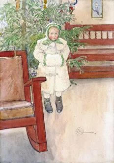 Girl and rocking chair, 1907. Artist: Larsson, Carl (1853-1919) Girl and rocking chair, 1907. Artist: Larsson, Carl (1853-1919)
