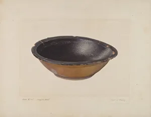 Glazed Clay Bowl, 1935/1942. Creator: Clyde L. Cheney Glazed Clay Bowl, 1935/1942. Creator: Clyde L. Cheney