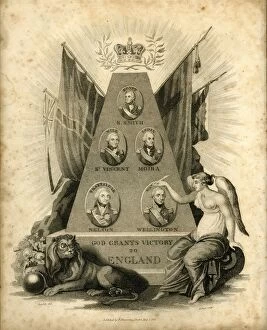 Viscount Nelson Gallery: God Grants Victory to England, 1816. Creator: Unknown