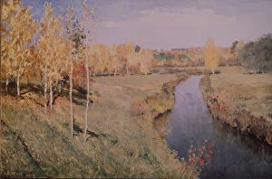 Autumn Landscape Gallery: Golden autumn, 1895. Artist: Levitan, Isaak Ilyich (1860-1900)