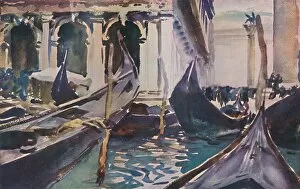 Holme Gallery: Gondolas by the Piazzetta, c1904, (1925). Creator: John Singer Sargent