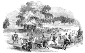 Gorhambury Races - from a sketch in the park, 1844. Creator: Unknown Gorhambury Races - from a sketch in the park, 1844. Creator: Unknown