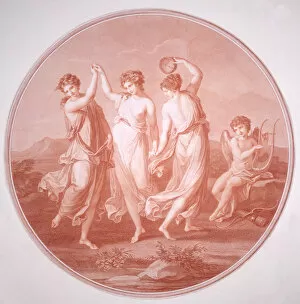 Angelika Kauffmann Gallery: The Three Graces and Cupid, c1775-c1792. Artist: Gavrila Ivanovitch Scorodomoff