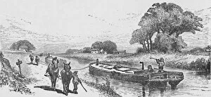 Erie Canal Gallery: Grain-Boat on the Erie Canal, 1883