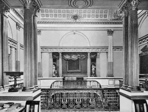 The grand staircase, Londonderry House, 1908.Artist: Bedford Lemere and Company The grand staircase, Londonderry House, 1908.Artist: Bedford Lemere and Company