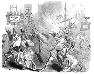 Great Native Procession, in New York, 1844. Creator: Unknown Great Native Procession, in New York, 1844. Creator: Unknown