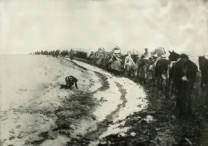 The Great Serbian Retreat, (1919). Creator: Unknown The Great Serbian Retreat, (1919). Creator: Unknown