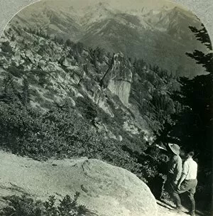Sequoia National Park Gallery: The Great Western Divide from Panther Gap, Sequoia Nat. Park, Calif. c1930s. Creator: Unknown