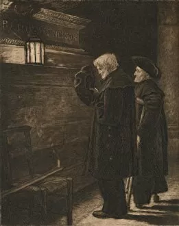 Greenwich Pensioners at the Tomb of Nelson, c1868, (1896). Artist: Henry Macbeth-Raeburn