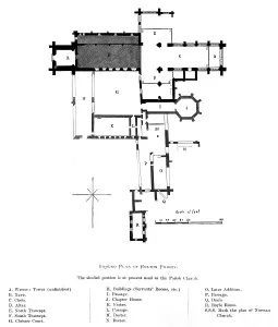 Ground Plan of Bolton Priory, 1897. Artist: Alexander Francis Lydon Ground Plan of Bolton Priory, 1897. Artist: Alexander Francis Lydon