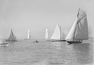 Group of rater yachts, date unknown. Creator: Kirk & Sons of Cowes Group of rater yachts, date unknown. Creator: Kirk & Sons of Cowes