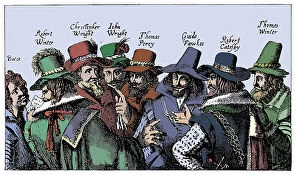 Images Dated 22nd October 2014: Guy Fawkes and the Gunpowder Plotters, 1605