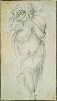 Black And White Chalk On Paper Gallery: Gypsy with a Child, Early 17th cen.. Artist: Bellange, Jacques (c. 1575-1616)