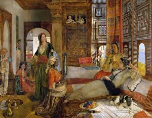 Feathers Collection: The Harem, 1876. Creator: John Frederick Lewis