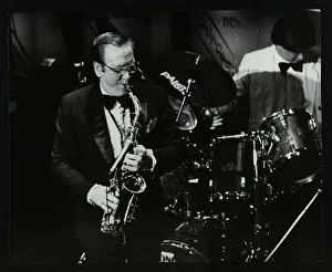 Spectacles Gallery: Harry Bence playing the saxophone at the Forum Theatre, Hatfield, Hertfordshire, 1984
