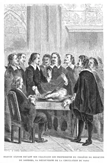 Harvey demonstrating circulation of the blood to the College of Physicians, c1628 (1870) Harvey demonstrating circulation of the blood to the College of Physicians, c1628 (1870)