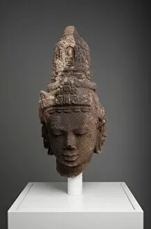 Head of Bodhisattva Avalokiteshvara, 9th century. Creator: Unknown