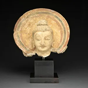 Head of Buddha, 3rd/4th century. Creator: Unknown Head of Buddha, 3rd/4th century. Creator: Unknown