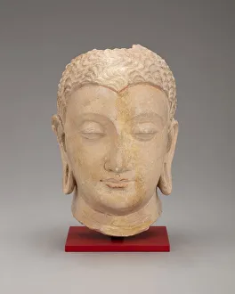 Head of Buddha, Kushan period, 3rd-5th century. Creator: Unknown Head of Buddha, Kushan period, 3rd-5th century. Creator: Unknown