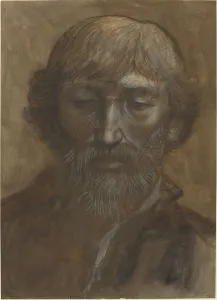 Head of a Man, Full Face. Creator: Alphonse Legros Head of a Man, Full Face. Creator: Alphonse Legros