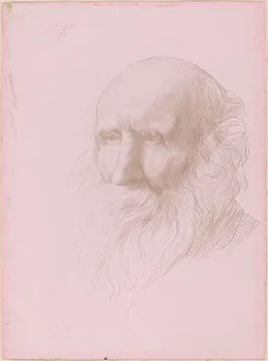 Head of an Old Man, 1897. Creator: Alphonse Legros Head of an Old Man, 1897. Creator: Alphonse Legros