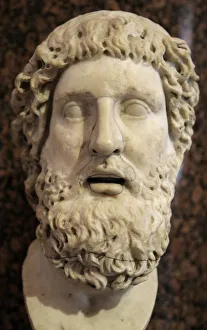 Print of a Roman Head of Philoctetes, 2nd century
