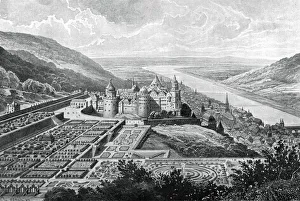 Heidelberg Castle, Germany, in 1620 (1903).Artist: Matthaus Merian Heidelberg Castle, Germany, in 1620 (1903).Artist: Matthaus Merian