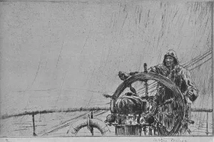 The Helmsman, 1925, (1926). Artist: Arthur Briscoe The Helmsman, 1925, (1926). Artist: Arthur Briscoe