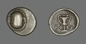 Hemidrachm (Coin) Depicting a Boeotian Shield, about 338-315 BCE. Creator: Unknown Hemidrachm (Coin) Depicting a Boeotian Shield, about 338-315 BCE. Creator: Unknown