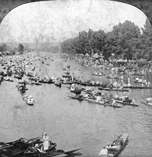 London River Thames Scene Prints: Henley Regatta, Henley-on-Thames, London, 1901. Artist: ME Wright