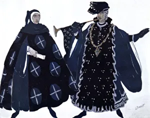 Two Heralds, ballet costume design, 1911. Artist: Leon Bakst Two Heralds, ballet costume design, 1911. Artist: Leon Bakst