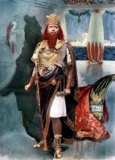 Herbert Beerbohm Tree in Herod, c1902.Artist: Langfier Photo Herbert Beerbohm Tree in Herod, c1902.Artist: Langfier Photo