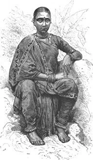 Fashion Clothing Gallery: Hindoo Girl; Black Bear shooting in the Himalayas, 1875. Creator: G. Beste