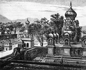 Poona Gallery: Hindoo Temples in Poonah, c1891. Creator: James Grant