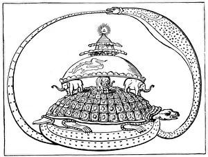 Images Dated 8th August 2005: Hindu concept of the universe, c1880