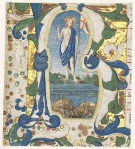 Historiated Initial (R) Excised from an Antiphonary: The Resurrection, c. 1470-1475 Historiated Initial (R) Excised from an Antiphonary: The Resurrection, c. 1470-1475
