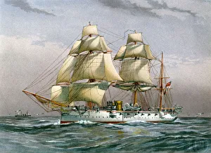 HMS 'Calliope', Royal Navy 3rd class cruiser, c1890-c1893. Artist: Unknown HMS 'Calliope', Royal Navy 3rd class cruiser, c1890-c1893. Artist: Unknown
