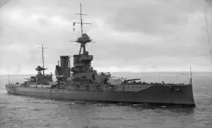 HMS 'Iron Duke', British battleship, c1936-c1937. Artist: Unknown HMS 'Iron Duke', British battleship, c1936-c1937. Artist: Unknown