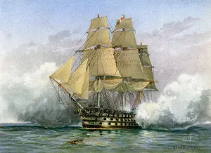 Warship Prints: HMS Victory Print, c1890-c1893