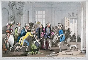 Hospitality kicking Avarice out of doors; or, new tenants at the Mansion House, 1799 Hospitality kicking Avarice out of doors; or, new tenants at the Mansion House, 1799