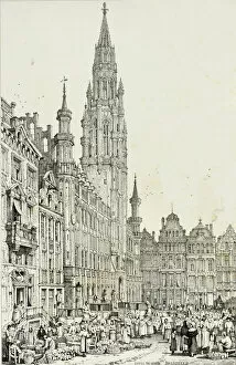 Historic Town of Grand-Bassam Gallery: Hotel de Ville, Brussells, 1833. Creator: Samuel Prout