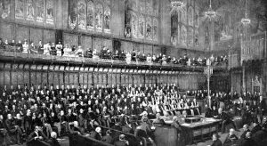 The House of Lords during the Home Rule Debate, 1893 (c1905) The House of Lords during the Home Rule Debate, 1893 (c1905)