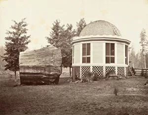 Sequoiadendron Giganteum Gallery: The House over a Stump of a Big Tree, 1865-66, printed ca. 1876
