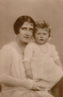 H.R.H. The Duchess of York and Princess Elizabeth, 1928. Creator: Marcus Adams