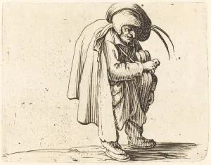 Jacques Callot's The Hurdy-Gurdy Player Print, c. 1622